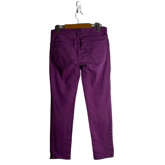 J. Crew Women's Purple Mid-Rise Toothpick Denim Jeans - Picture 6 of 6